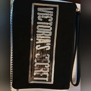 Victoria's Secret Black and Silver Wristlet